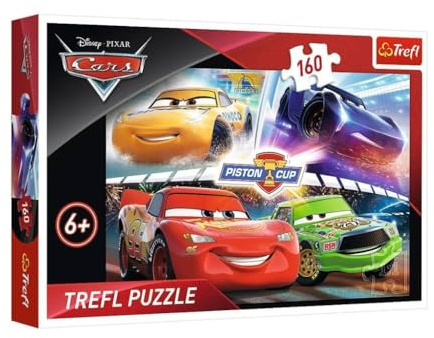 Trefl, Puzzle, EIN Siegerrennen, Disney Cars, 160 Teile, für Kinder ab 6 Jahren