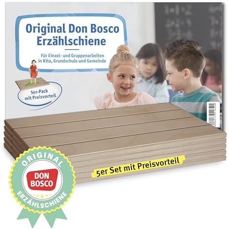 Original Don Bosco Erzählschiene. 5er-Pack mit Preisvorteil. Für Einzel- & Gruppenarbeiten in Kita, Grundschule & Gemeinde. Geschichten er-leben & ... und Figuren für die Erzählschiene)