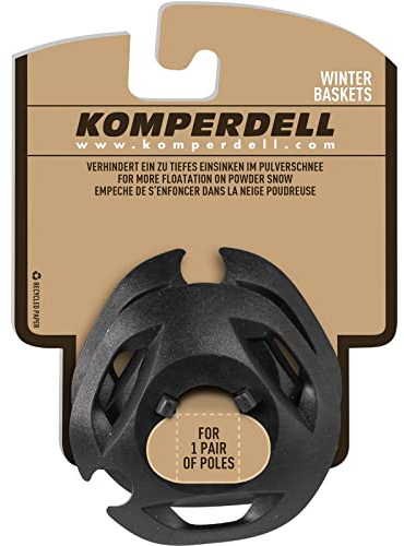 Komperdell Large UL Eisflanke Teller Stock Zubehör Schwarz Optimaler Auftrieb im Tiefschnee