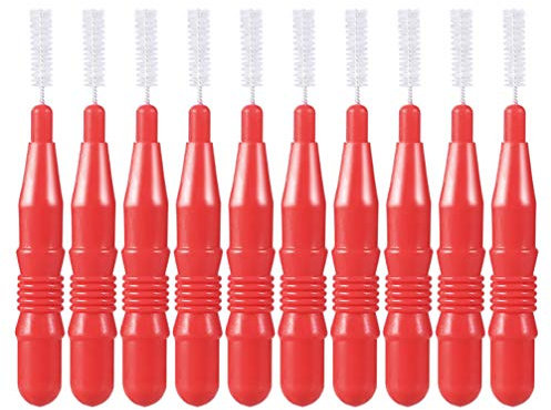 Interdental Brushes, 50PCS Tooth Picks Floss Sticks 3mm Flossing Brushes for Teeth, Interdental Brushes Red for Cleaning Gaps Between Teeth