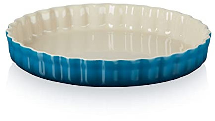 Le Creuset Tarteform aus Steinzeug, 28 cm, 2.1 Liter, Deep Teal, 71120286420001