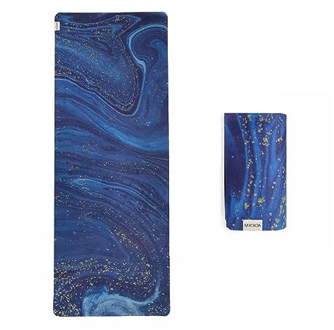 MIKKOA Reise-Yogamatte, 1,5 mm, faltbare Yogamatte, leichte Yogamatte, Verwendung für Reisen, Rucksackreisen, Yoga-Rückzugsort, Outdoor, Fitnessstudio, Pilates, Trainingsmatte, maschinenwaschbar,