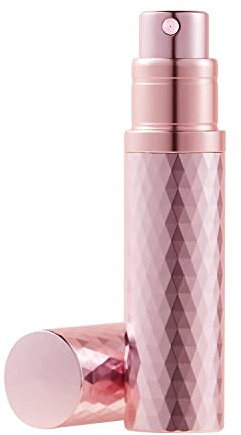 Aurdox Perfume Atomiser Refillable, Mini Perfume Travel Bottle, Small Perfume Spray Bottles with Bottom Pump, Leaking Proof and Portable for Women and Men, Elegant Dimond Design,5ml