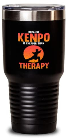 Vaso de 30 onzas de acero inoxidable aislado divertido Kenpo es más barato que Theraphy Karate