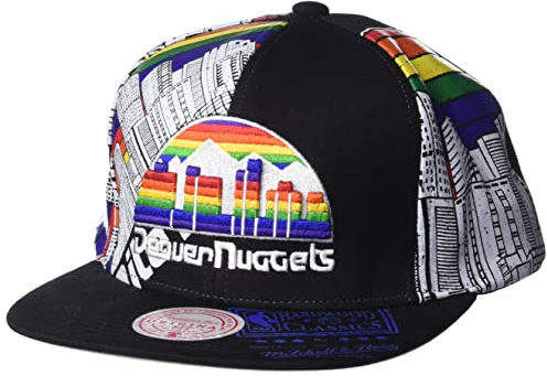 Mitchell & Ness Denver Nuggets Shirt Remix Orginal Fit Snapback NBA Cap Schwarz
