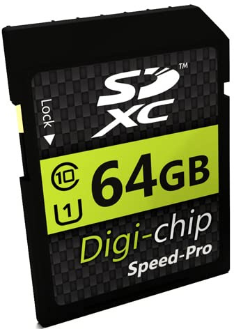 Digi Chip Carte mémoire SDXC 64 Go Classe 10 pour appareils photo numériques Kodak PixPro FZ55, FZ45, AZ901, AZ652, AZ405, AZ255
