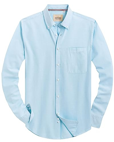 Alimens & Gentle Ag-xxcs-jm02 herrskjorta med knappslå (1 styck) | 4-vägs stretch, skrynkelfri, andningsbar, solid, formell, business casual, kontorsarbete, intervju, bröllop