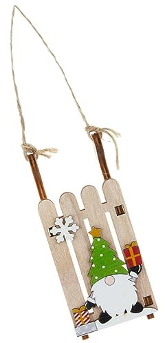 ifundom Holzschlitten Weihnachtsdeko Hängend Weihnachtsbaumschmuck Aus Holz Schlittenanhänger Für Baumdekoration Rustikale Holzschlitten Für Weihnachtsschmuck