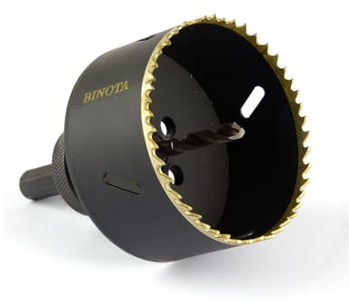 BINOTA Bi-Metall M42-Lochsäge 80 mm, für Metall, Holz, Sperrholz, PVC, Faserplatten, Gipsplatten