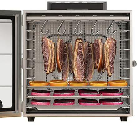 Déshydrateur de saucisses domestique, machine à saucisses commerciale, déshydrateur de fruits et de viande pour la fabrication de viande séchée et d'autres aliments fumés, thermostat réglable de 30 à
