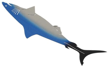 Heimdekorationen für den Außenbereich inspirierende Wandfigur Wand-Kunst-Fisch-Anhänger Tier Ornament Wandbehang in Haiform hängendes Dekor Schmiedeeisen schmücken Metall Skulptur