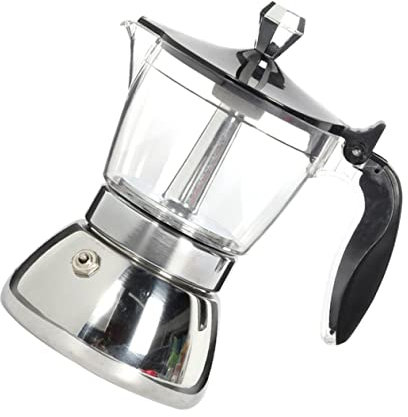 Alipis Caffettiera A Mano in Acciaio Inossidabile Da 4 Tazze E 200 Ml Facile Da Pulire Portatile Per Luso