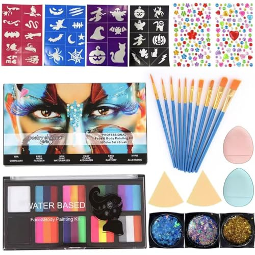QZLSAYSL Make-up Baby Girl Regenbogen-Make-up Set für Kinder und Erwachsene, unbegrenzte kreative Möglichkeiten für Halloween, Partys, Rollenspiele und vieles mehr
