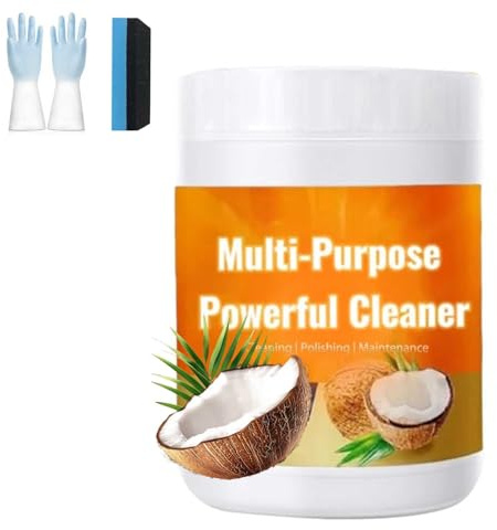 Nettoyant multi-usages puissant pour la cuisine, pâte nettoyante à l'huile de coco, dégraissant puissant pour la cuisine, nettoyant multi-usages pour robinets, carrelages (1PCS)