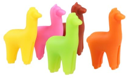 Alipis Marcatori per Bicchieri Colore Colore Casuale in Plastica 8 Pezzi a Forma di Alpaca, Etichette Segnabicchieri Creative e Divertenti per Feste, per Nightclub e Fraternità