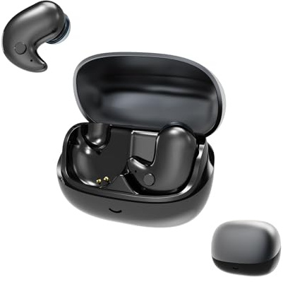 Xmenha In Ear Schlaf Bluetooth Kabellos Mini Kopfhörer Seitenschläfer Wireless Sleep Headphones Earbuds Unsichtbar Schlafkopfhörer Kleine Ohren inear-Kopfhörer Bluetooth Drahtlos Schnurlos Ohrhörer