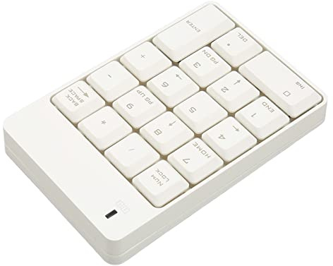 BONKZEBU Pavé Numérique USB sans Fil à 18 Touches à Pression Douce SK 51AG Pavé Numérique pour Le Bureau à Domicile, Conception à Faible Bruit Plug and Play, adapté aux Ordinateurs Portables de