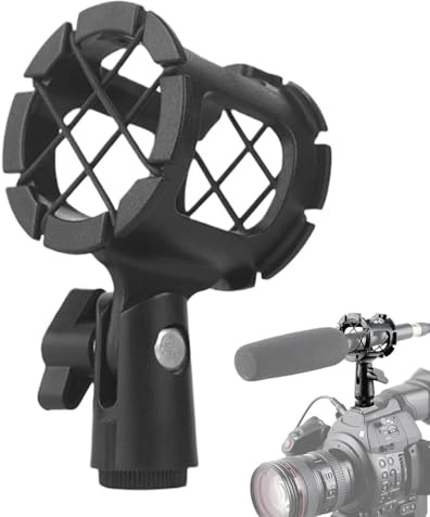 Support anti-choc pour – Support de suspension pour microphone, supports anti-vibration | Supports réglable en caoutchouc ABS durable accessoire microphone à condensateur à crayon pour l'enreg