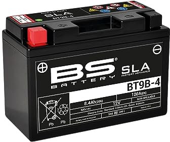 BS Battery 300642 BT9B-4 AGM SLA Motorrad Batterie, Schwarz