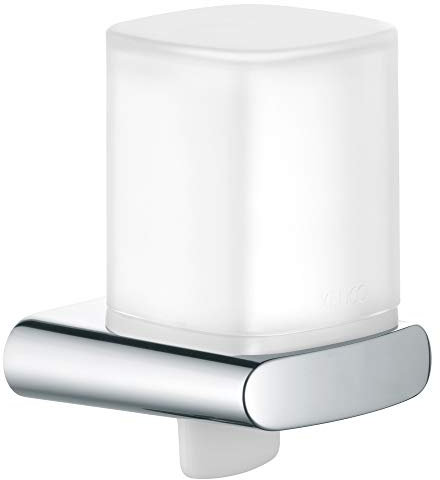 KEUCO Elegance Seifenspender mit Kunststoff-Stülpbecher, 180 ml, Metall verchromt, Made in Germany, nachfüllbar, inkl. Schrauben und Dübel, Lotionspender zum Bohren