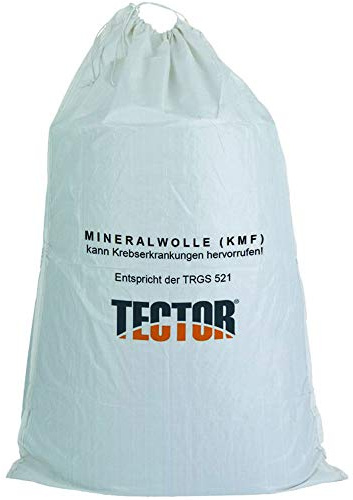 ATS KMF Sacs en laine de verre, fibres minérales, déchets de fibres minérales, laine isolante, 140 x 220 cm (1 pièce)