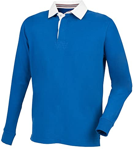 Front Row herr premium longsleeve/rugby-tröja/polotröja långärmad