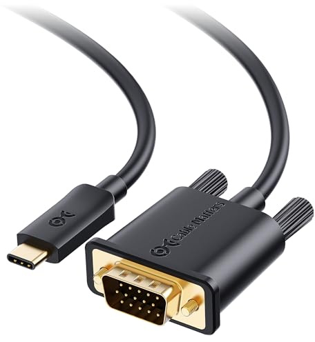 Cable Matters USB C to VGA Cable (USB-C to VGA Cable) 6 ft - Thunderbolt 4 / USB4 / Thunderbolt 3 Port Compatible with MacBook Pro, Dell XPS 13, 15, HP Spectre x360, Surface Pro, Yoga 910 and More