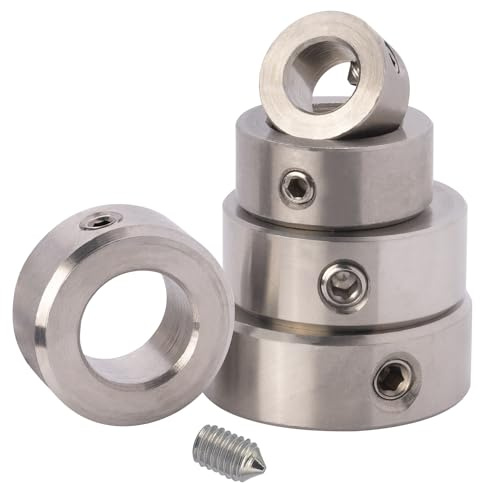 Stahlia Stellring 20mm Sicherungsring Edelstahl V2A (8 Stück) Stellringe mit Gewindestift Form A Wellenringe DIN 705 für Welle, Achse und Schubkarrenrad