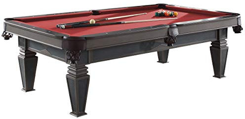 Billiard-Royal Billardtisch Pooltisch Modell Adonis 8ft. mit hochwertigem K-55 Bandengummi und freier Tuchwahl, Tuchfarbe:Burgundy