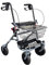 Ausilium Rollator plegable de altura regulable - andador para ancianos con 4 ruedas, asiento, bandeja portaobjetos y frenos