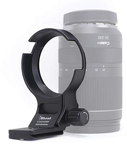 iShoot Stativschelle Stativring Objektiv Montage Stativ Halterungsring Halterung Stützring Kompatibel mit Canon RF 24-240 mm F4-6.3 is USM, unten ist Arca-Swiss Fit Kameraplatte Schnellwechselplatte