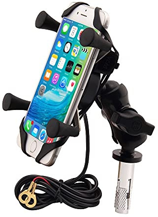 BOYIMU Motorcycles Phone Mount with Charger Mobile Phone Holder GPS Navigation Bracket for BMW S1000RR Suzuki GSX 1300R Hayabusa GSX-R 600 750 1000 Yamaha YZF Kawasaki Ninja Honda CBR -2023 New