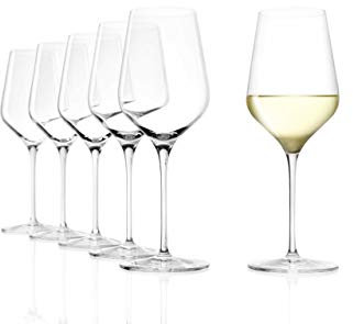 Stölzle Lausitz Copas de vino blanco STARlight 410ml I Copas de vino blanco 6 pcs. set I Copas de cristal aptas para el lavavajillas I Copas de vino blanco set inastillable