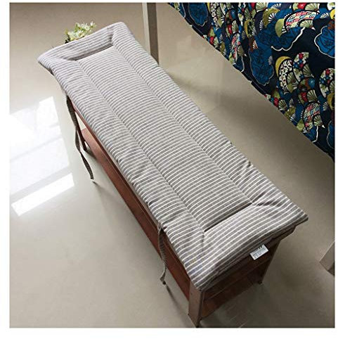 Bankauflage Bankkissen Auflage Outdoor/Indoor,Bierbankauflage,strapazierstark und langlebig, Sitzauflage Sitzpolster Bankpolster Polsterauflage 2cm Dick -Streifen D 150×40×2cm(59×15×0.8in)