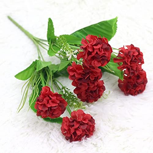 NICEY Nouveau 9 Grandes têtes de Fleurs artificielles Hortensia chrysanthème Boule Faux Soie Fleur Bricolage Maison Jardin fête de Mariage Boutique décoration
