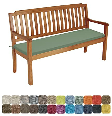 WTHYGB Bankauflage Sitzkissen Bankkissen 150 X 45 X 5CM Waschbar Abnehmbarem Stuhlkissen rutschfeste Gartenbankauflage Auflage für Gartenbank Terrasse Schaukel Gartenmöbel -Grün