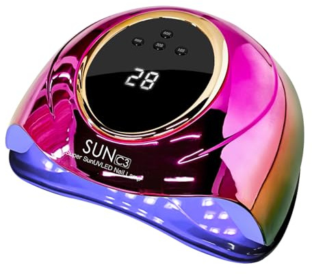 MIRAGE LAYON Professional UV Light for Gel Nails - 63 LED Beads with Auto Sensor & 4 Timer Settings, High-Power LED/UV Lamp for Fast Curing, Salon & Home Gel Polish Dryer