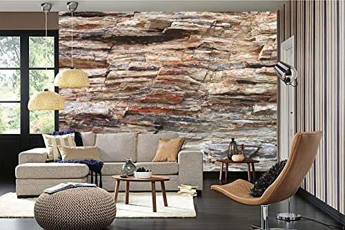 Vlies Fototapete STEINWAND 375 x 250 cm (inkl. Kleister) - Vlies Tapete, Wandtapete, Wandbilder - Tapete für Wohnzimmer Schlafzimmer, Büro, Küche - Montagefertig