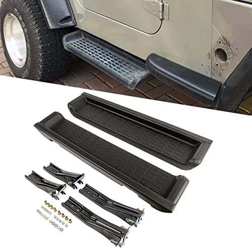 KAZONS Panel basculante Pedales Barra Paso Lateral Coche para Jeep Wrangler TJ Sport 2Door 1997-2006 estribos Extensión Falda Lateral