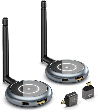 AIMIBO Wireless HDMI Extender Multiple Receivers 1X4, HDMI Wireless Transmitter & Receiver 5G, Stream 1080P@60Hz Video & Audio for Laptop, Cable Box, Camera to Multiple TV, Projector,Monitor 165FT/50M