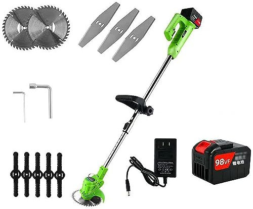 BebeXi push along lawn mower manual mower Cordless Lawn Mower, 98V30000mAh Electric Lawn Mower 3 in 1 Handheld Multifunctional Lawn Mower