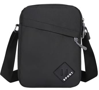 1 Stück Herren Umhängetasche, Herren Umhängetasche, Canvas-Umhängetasche, Multifunktionale Umhängetasche, Verstellbare Modische Freizeittasche, Geeignet für Reisen, Arbeit und Reisen (Schwarz)