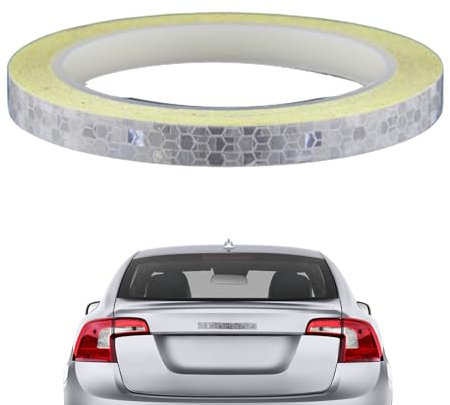 Maciun Reflektierendes Sicherheitsband, Sicherheitsstreifen, wasserdicht, reflektierendes Klebeband, hohe Sichtbarkeit, Warnband für Fahrzeuge, Fahrräder, Schilder