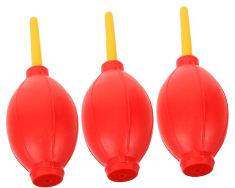 Manuelle Latexballon Luftpumpe, 3 Stück, Rot, für Wimpern und Kamera | Kompakt und Leicht, Multifunktional für Reinigung, Pflanzen und Veredelung, Handbetriebener Blaster