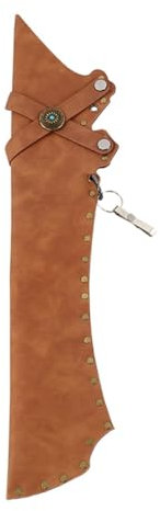 Sarini PU-Leder-Pfeilköcher für Bogenschießen, 61 cm lang, Verstellbarer Retro-Seitenköcher für Recurve-Bogen, Langbogen-Jagdschießen