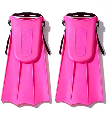 Changor Palmes Courtes de Plongée, Équipement de Natation Léger et Portable, Palmes de Nage pour Apnée, Plongée, Snorkeling, Vacances, Débutants et Enfants, Taille Adjustable