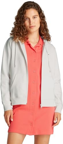 Tommy Jeans Damen Hoodie mit Reißverschluss Zip Thru mit Kapuze