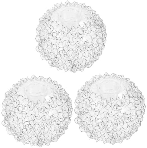 PRETYZOOM 3St Lampenschirm aus Glas Leuchter schlafzimmer beleuchtung lampe decke lampshade runder kugelförmiger Lampenschirm Kugellampe Lampenschirme Pendelleuchtenschirm Aluminiumdraht