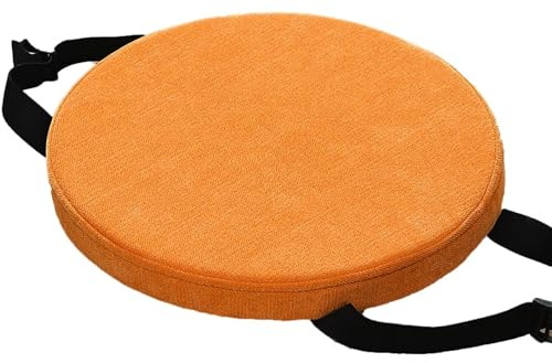 ZIBENE Sitzkissen Barhocker Rund mit Befestigung, Sitzkissen Rund 35cm für Hocker, Stuhlkissen Rund 35cm rutschfest Verdicken Gepolstertes für KüChen Hocker Waschbar Abnehmbar Rund Sitzpolster