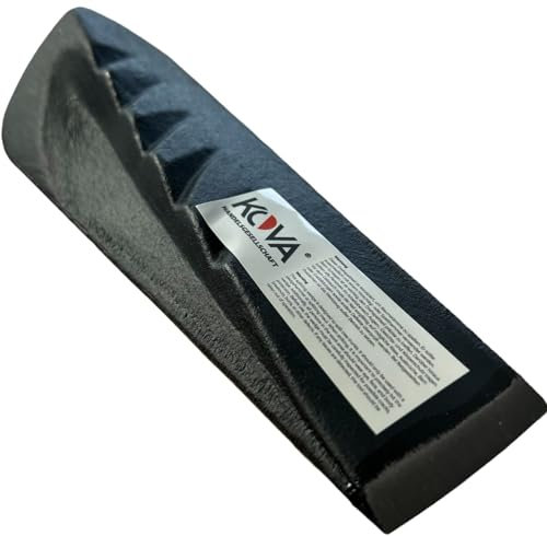 KOVA® Cuneo rotativo massiccio da 2,3 kg – cuneo tagliente per spaccare legno leggero e sicuro, cuneo girevole per ascia spaccatura martello spaccalegna spaccato granata spaccatura colonna, nero